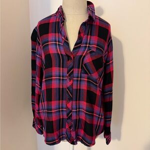 Rails Red and Black Checkered Shirt